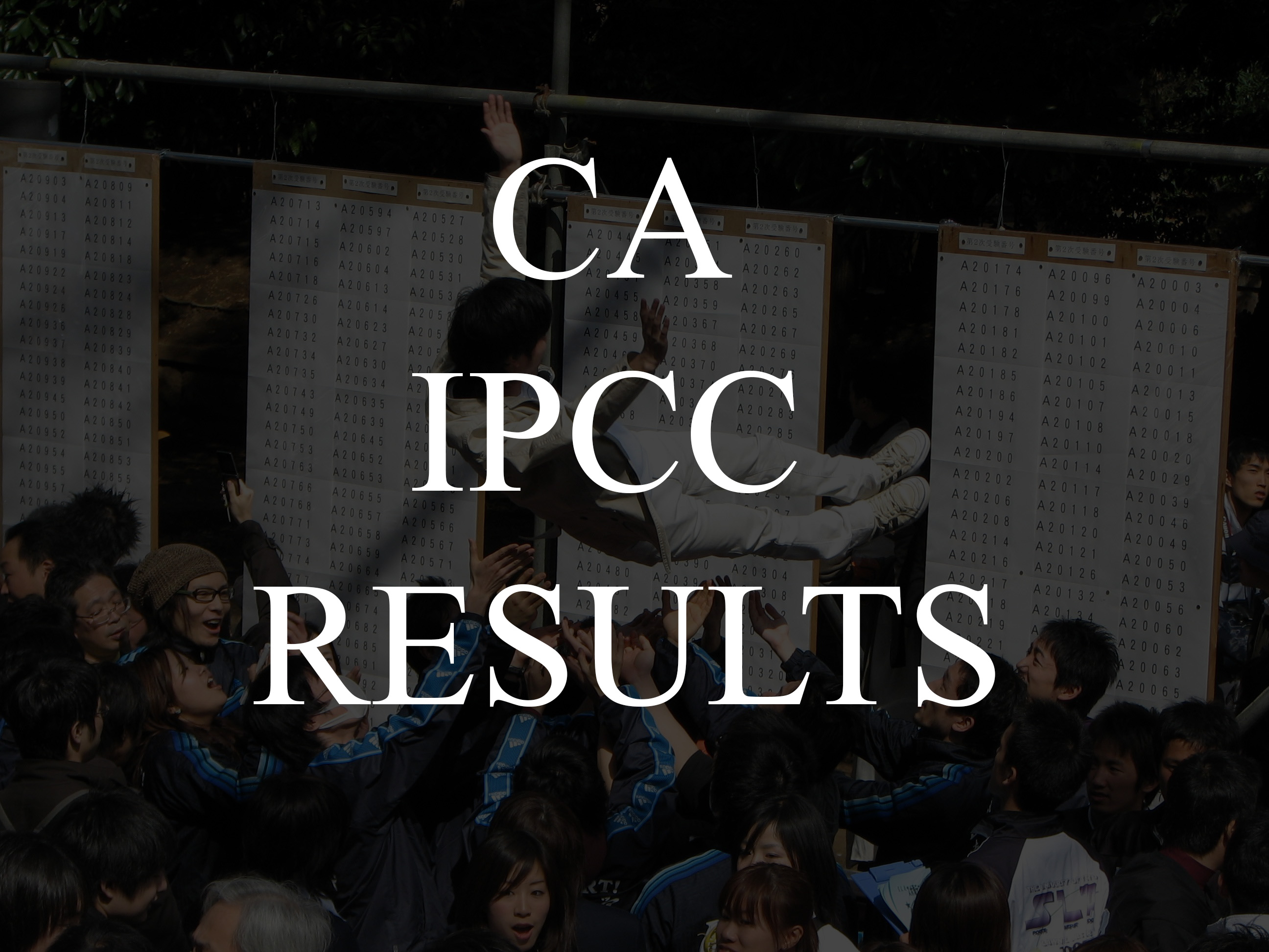 CA IPCC Result May 2017 @ caresults.icai.org 01 August 2017 Official Announcement