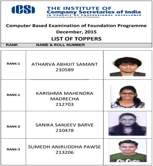 CS Foundation Toppers