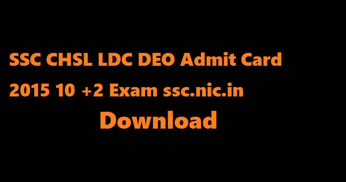 SSC CHSL Result 2015-16