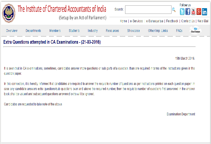 ICAI Notification