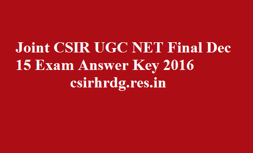 Joint CSIR UGC NET Result 2017 Cut off marks @ csirhrdg.res.in