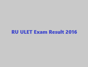 RU ULET Exam Result 2016 | Rajasthan University ULET Results @ univraj.org