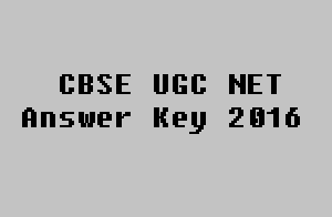 CBSE UGC NET Answer Key 