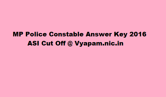 MP Police Constable Answer Key 2017