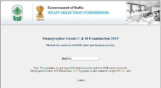 SSC Steno Result 2016