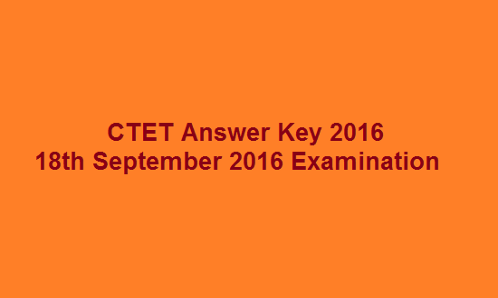 CTET Answer Key 2017 CBSE CTET February 2017 Cutoff Marks