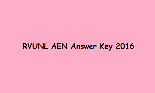 RVUNL AEN Result 2016