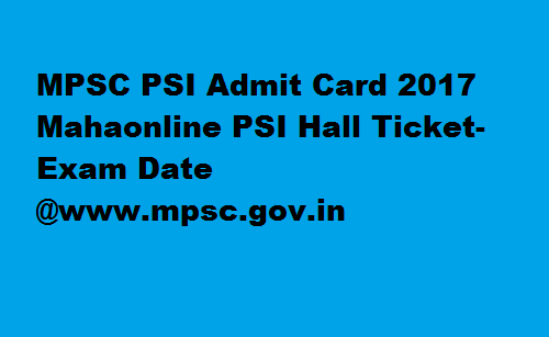 MPSC PSI Answer Key 2017 Police Sub-Inspector Cutoff Marks @www.mpsc.gov.in