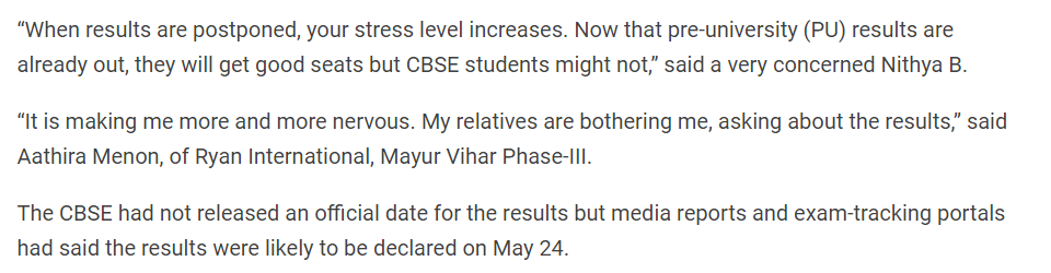 CBSE Class 12th Result Postponed 2017