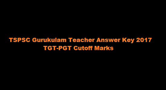 TSPSC Gurukul Teacher Answer Key 2017