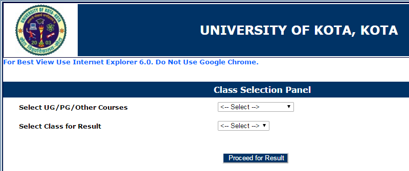 Kota University Revaluation Form 2017