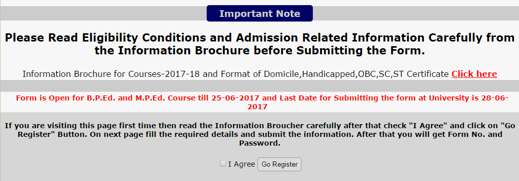 CCS University Admission Form 