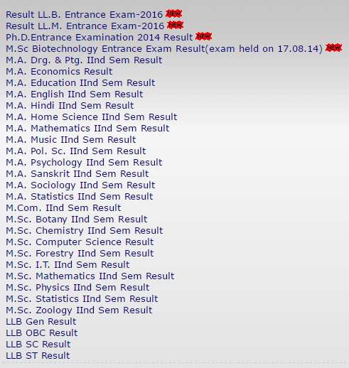 Kumaun University Result 2017