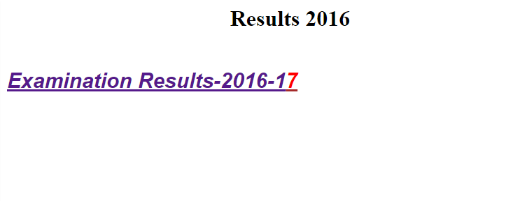 Shekhawati University BA 3rd Year Result 2017