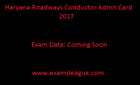 Haryana Roadways Conductor Admit Card