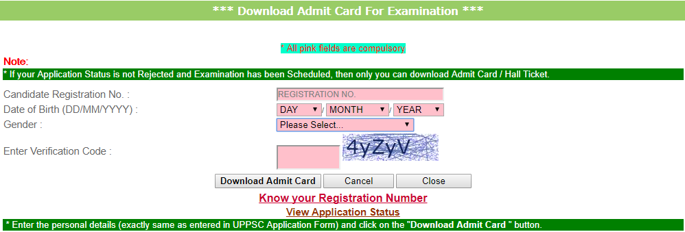 UPPSC Staff Nurse Admit Card 2017