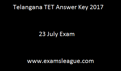 TS TET Answer Key 2017