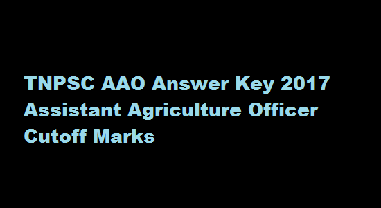 TNPSC AAO Answer Key 2017 Assistant Agriculture Officer Cutoff Marks