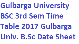 Gulbarga University BA BCOM BSC Time Table 2019 PDF 1st-2nd-3rd Year Download