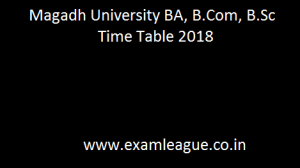 Magadh University BA, B.Com, B.Sc Time Table