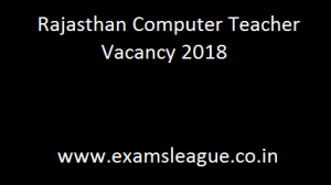 Rajasthan Computer Teacher Vacancy