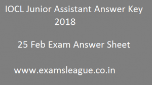 IOCL Junior Assistant Answer Key 2022 JA Cut off Marks (Southern