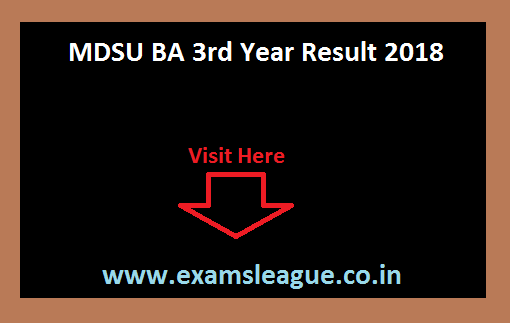 MDSU BA 3rd Year Result