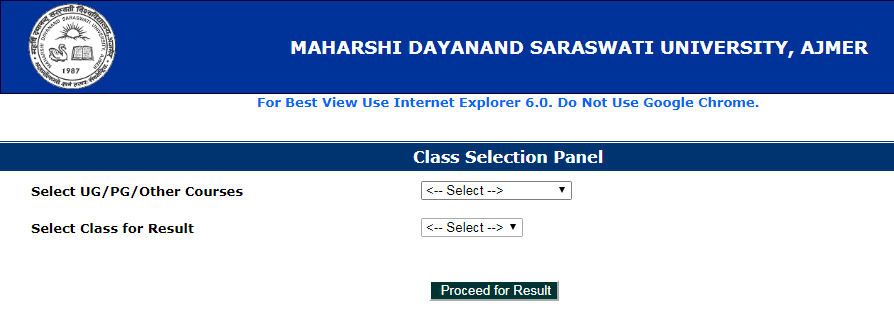 MDSU Ajmer B.Sc Part 3rd Result 2018 