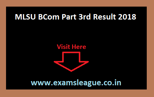 MLSU BCom Part 3rd Result 2018