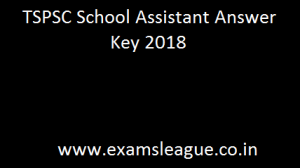 TSPSC School Assistant Answer Key 2018 Telangana TRT SA Cut off Marks