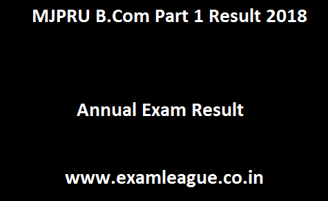 MJPRU B.Com Part 1 Result 2018