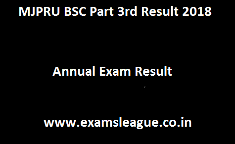 MJPRU BSC Part 3rd Result 2018 www.majpru.ac.in B.Sc Result Name Wise