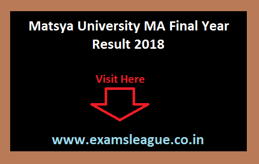 Matsya University MA Final Year Result Matsya University MA Final Year Result