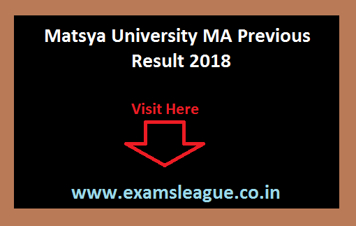 Matsya University MA Previous Result 2018