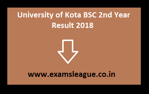 University of Kota BSC 2nd Year Result