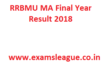 RRBMU MA Final Year Result 2018