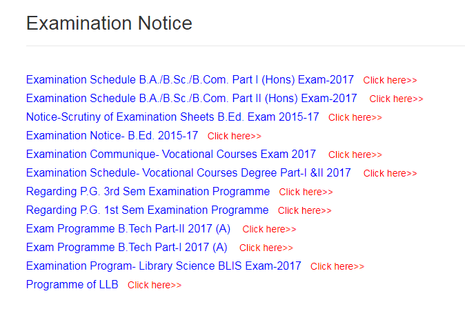 Magadh University BSC Part 1 Date Sheet 2019