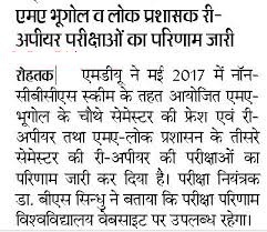 MDU Rohtak Bsc Result 2019