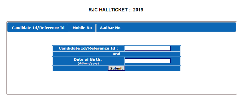 APRJC CET Hall Ticket 2019 ప్రవేశ లేఖ