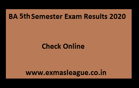 BA 5th Semester Result 2020
