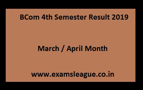 BCom 4th Semester Result 2019