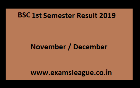 BSc 1st Sem Result 2020