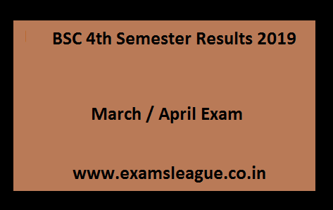 BSC 4th Semester Results 2019
