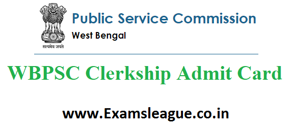 WBPSC Clerkship Admit Card 2019