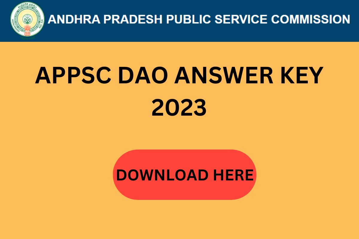 APPSC DAO Answer key 2023